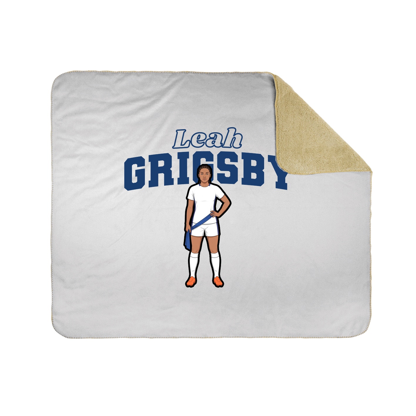 Throw Blanket — Name Arch in White