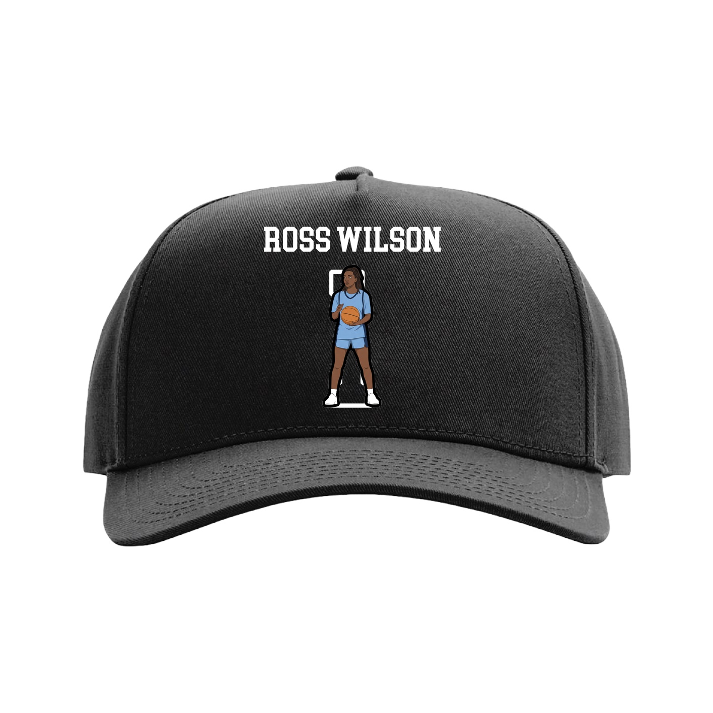Full Fabric Five-Panel Champ Cap — Shirsey in Black