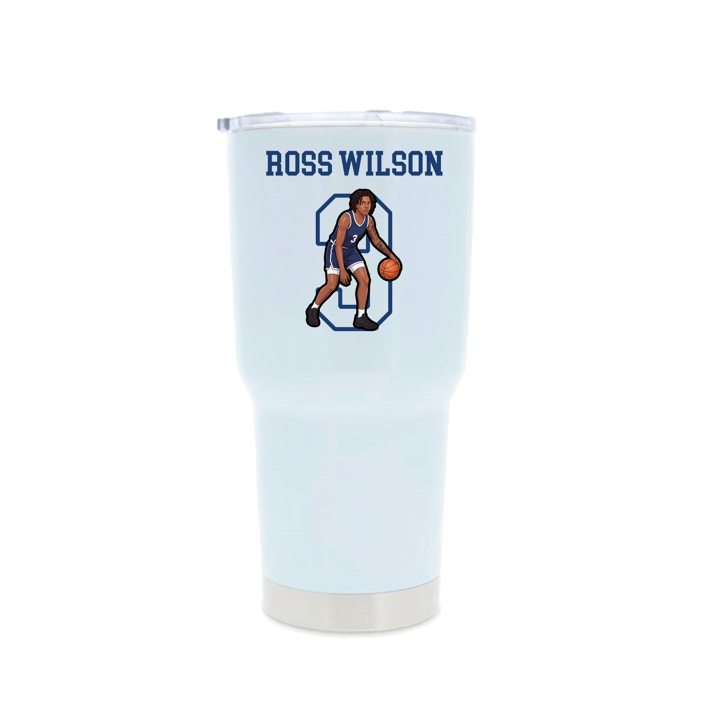 30oz Stainless Steel Tumbler — Shirsey in White