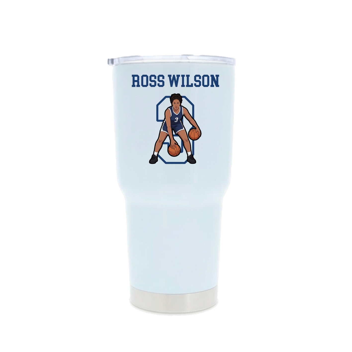 30oz Stainless Steel Tumbler — Shirsey in White