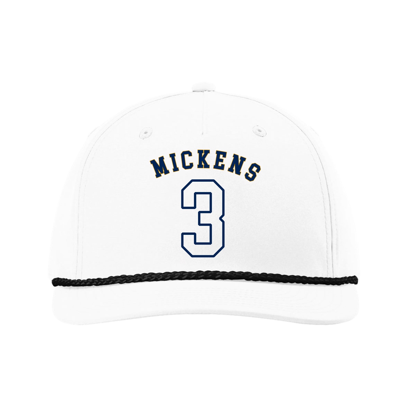 Five-Panel Classic Rope Cap — Shirsey Arch in White