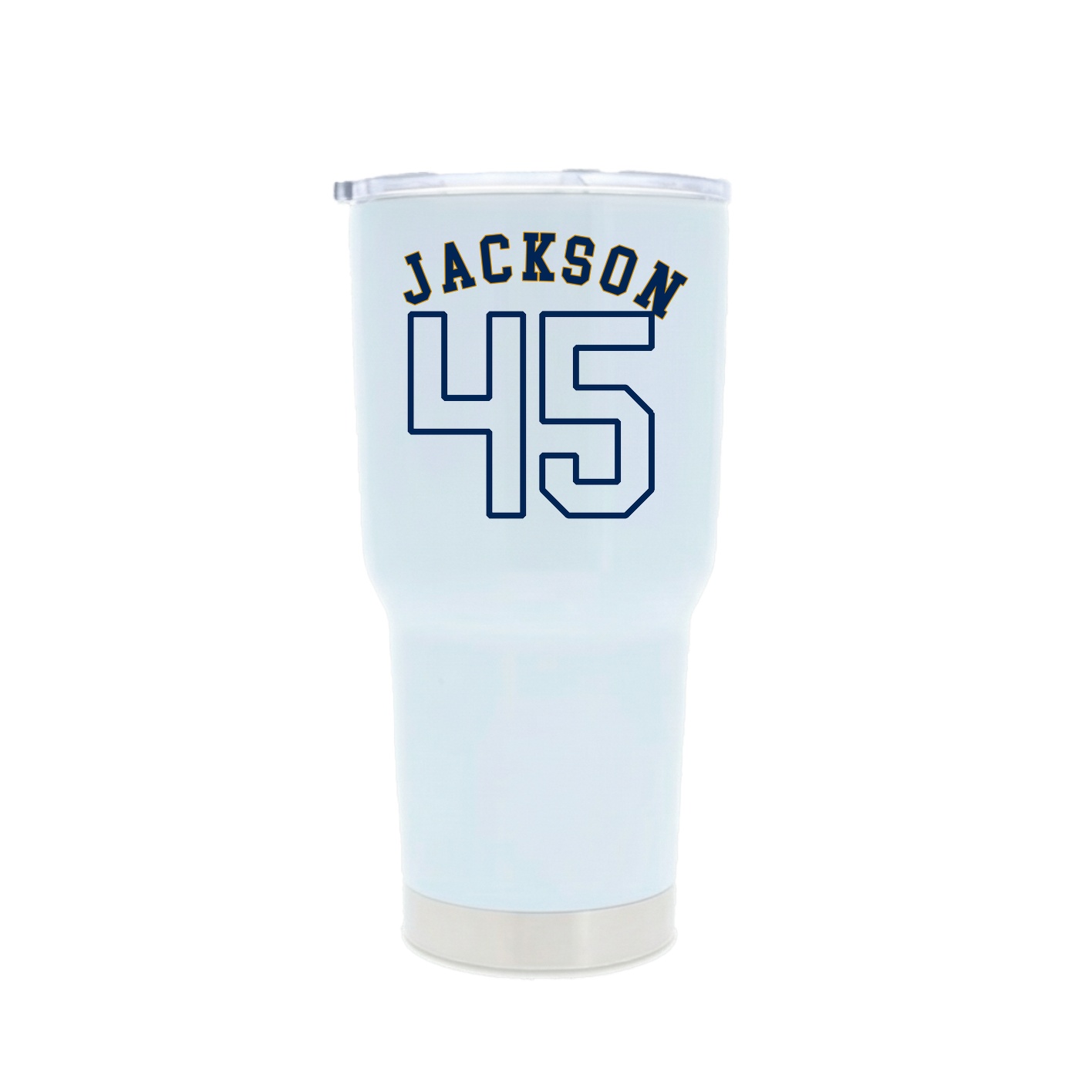 30oz Stainless Steel Tumbler — Shirsey Arch in White