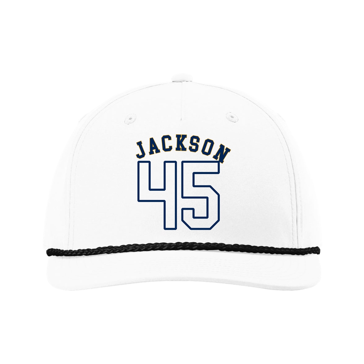 Five-Panel Classic Rope Cap — Shirsey Arch in White