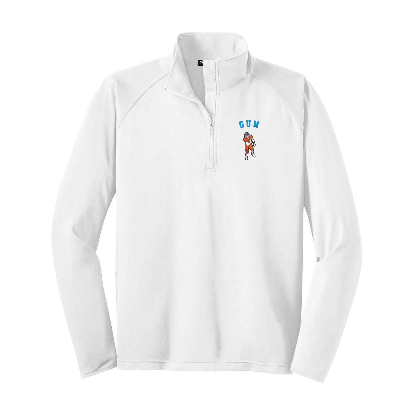 Q-Zip Pullover — Shirsey Arch in White