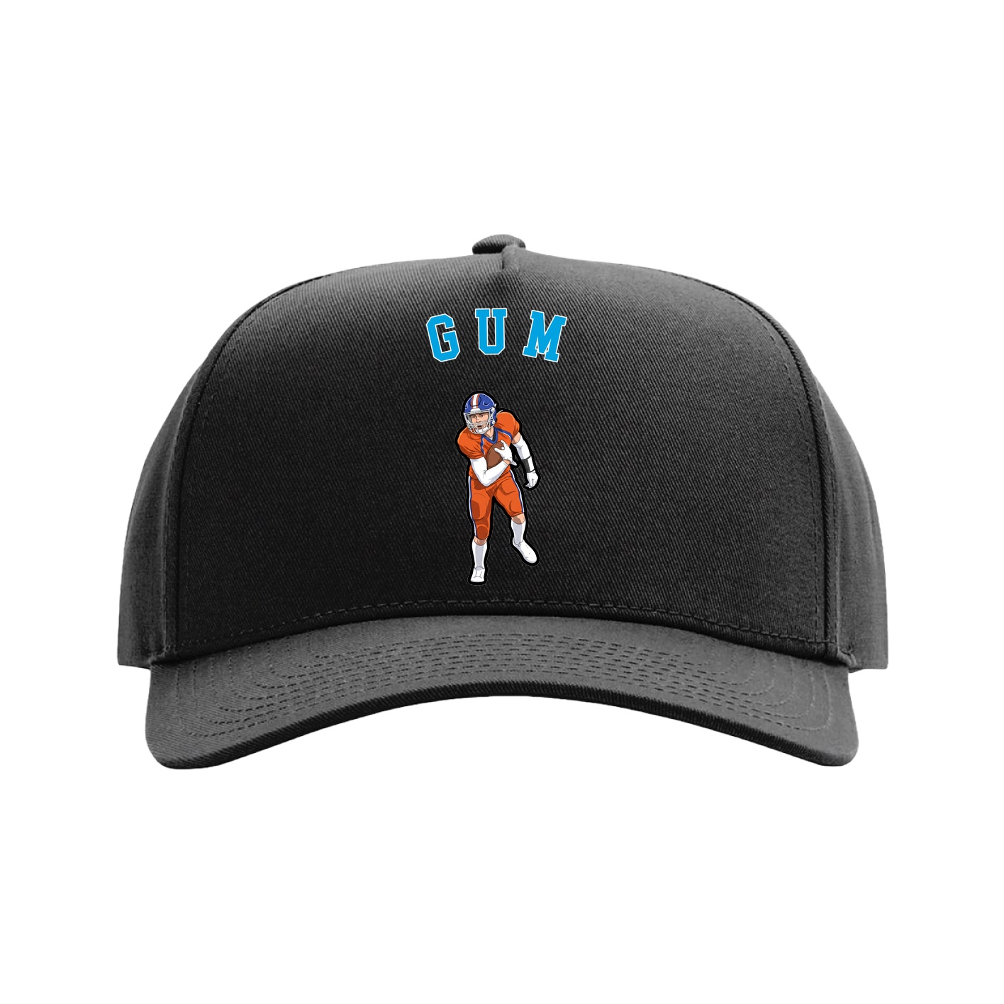 Full Fabric Five-Panel Champ Cap — Shirsey Arch in Black