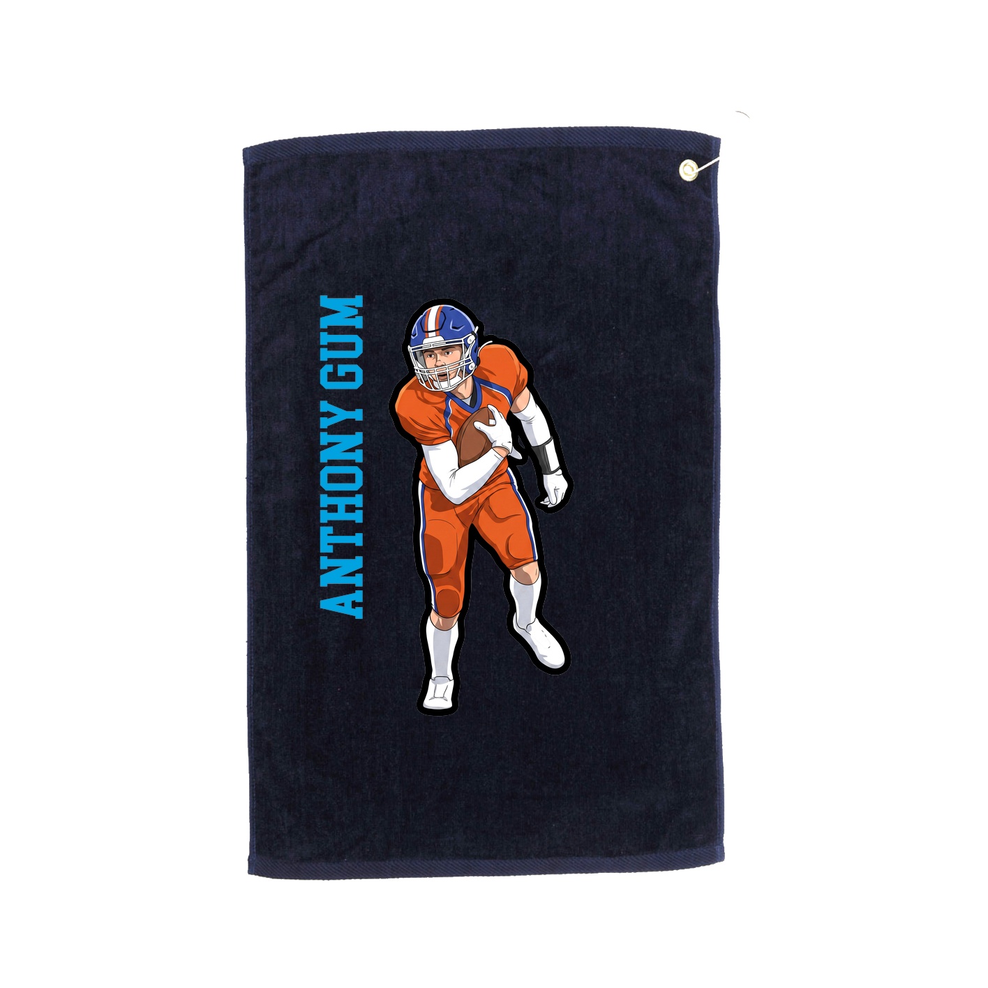 Golf Towel — Name Vertical in Navy
