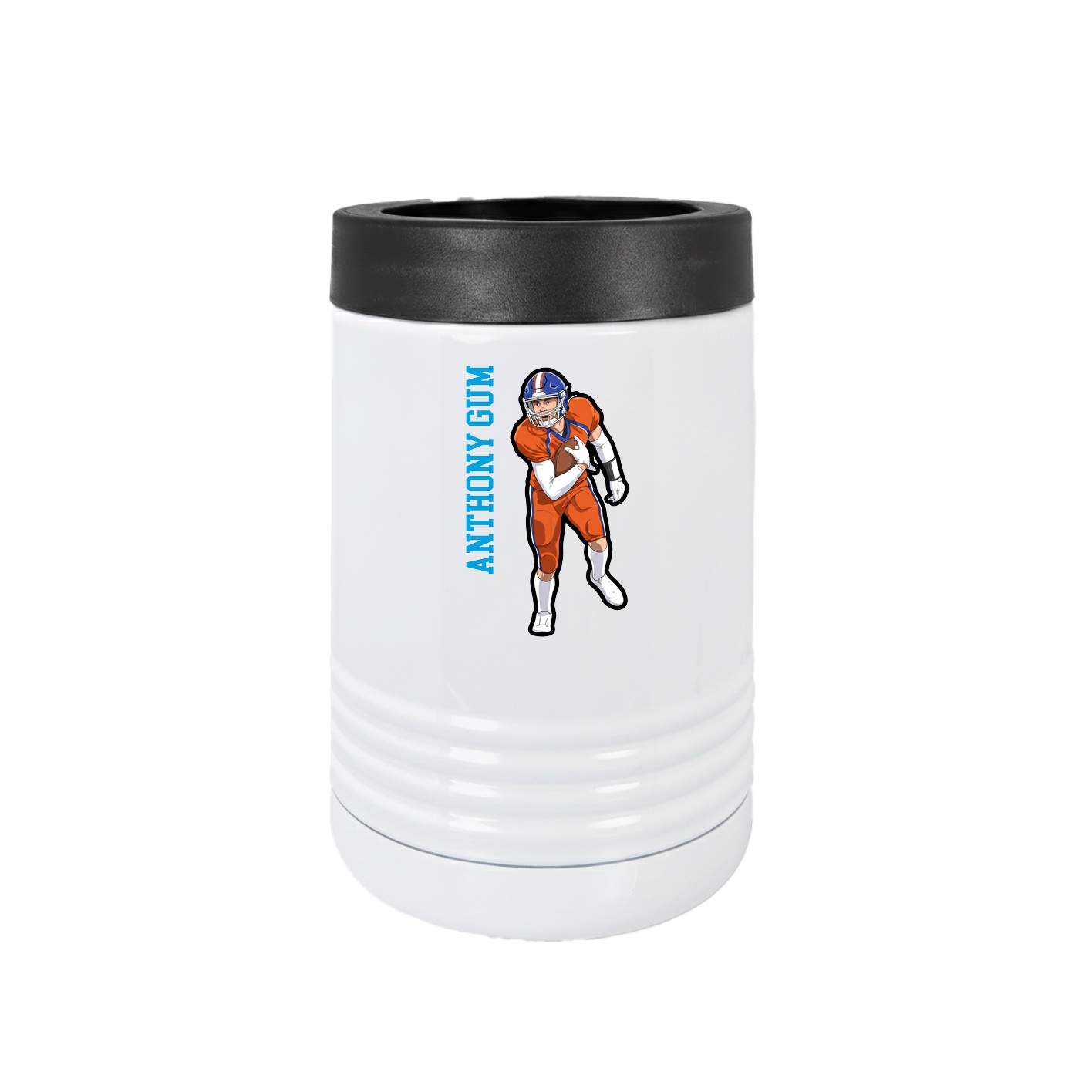 Beverage Holder — Name Vertical in White
