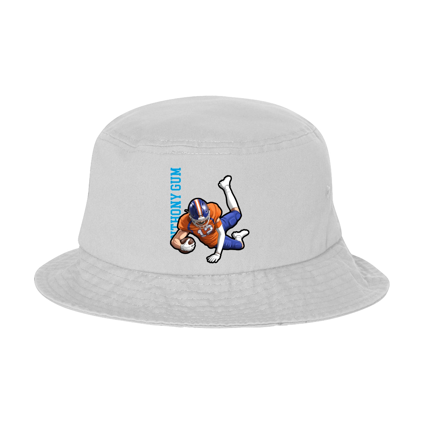 Bucket Cap — Name Vertical in White