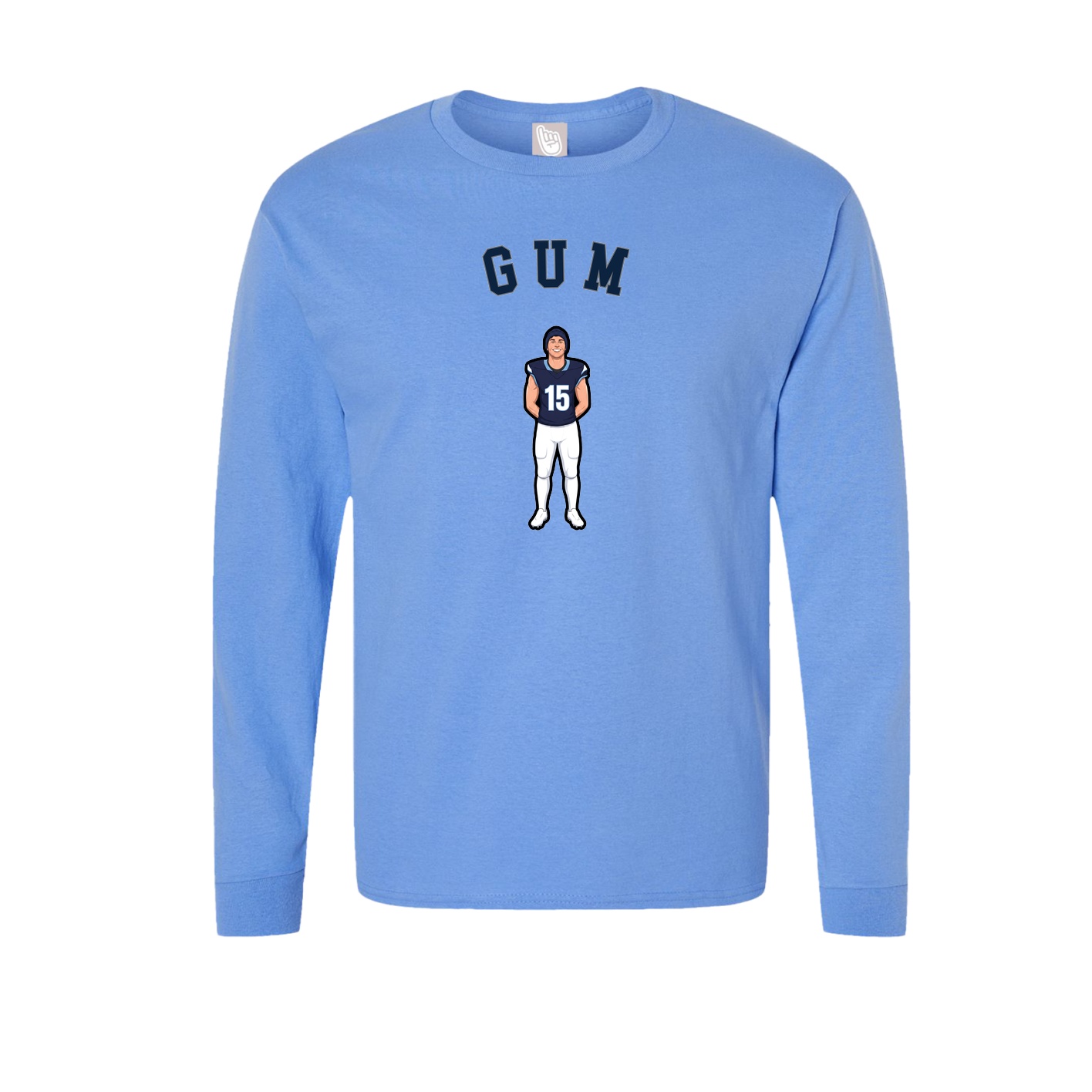 Long Sleeve Tee — Shirsey Arch in Powder Blue