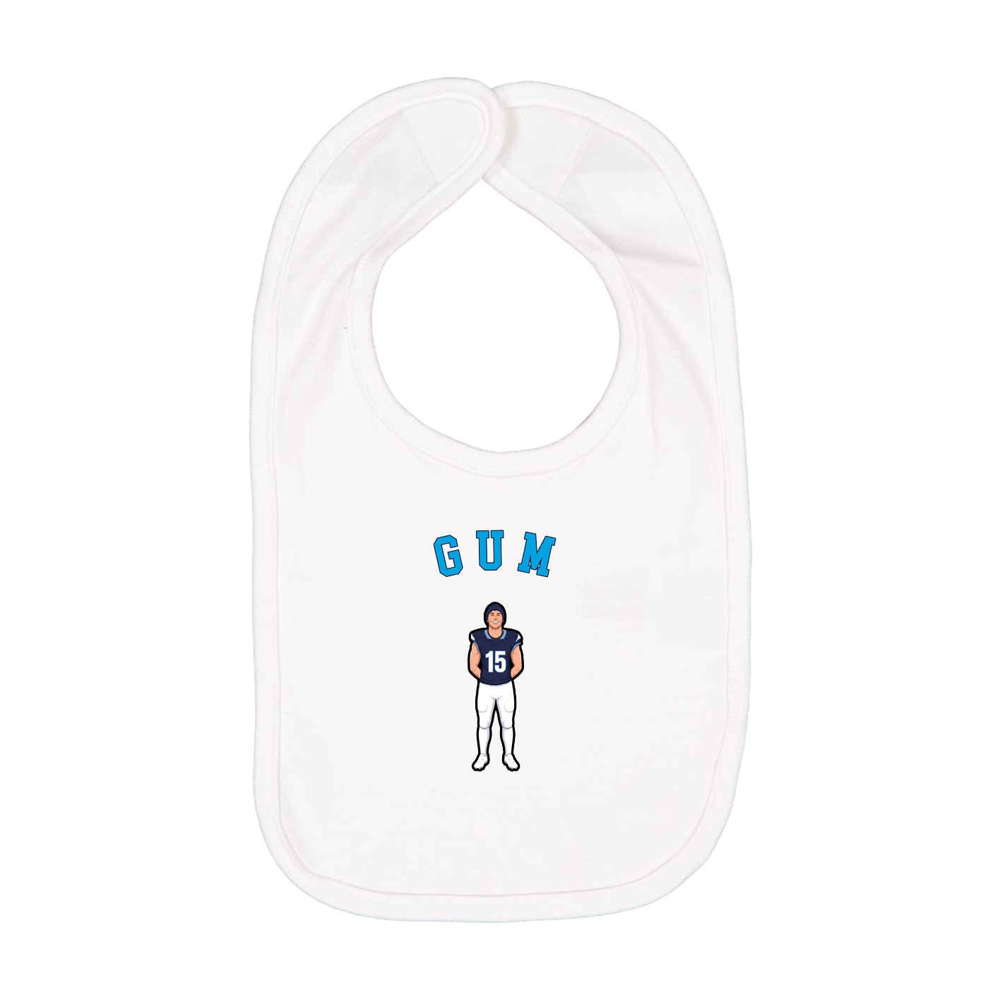 Infant Bib — Shirsey Arch in White