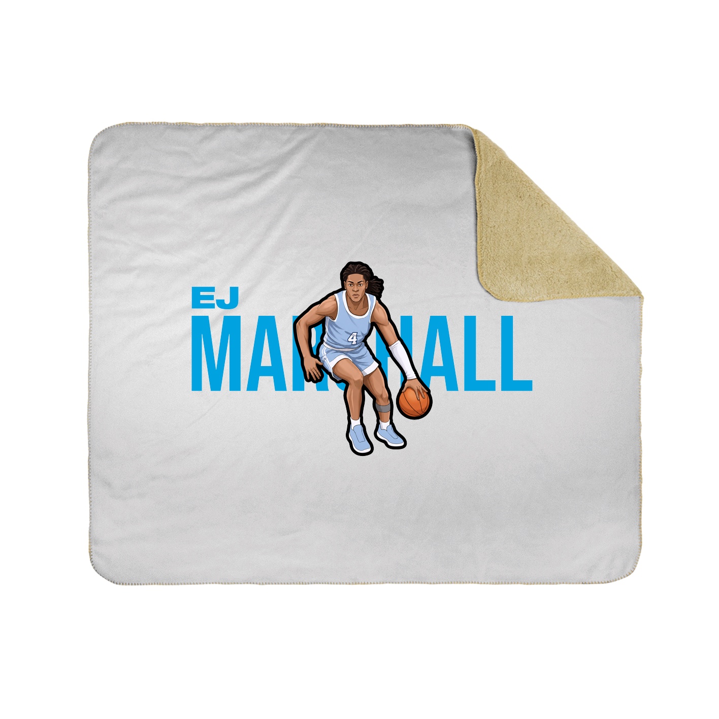 Throw Blanket — Player Name in White