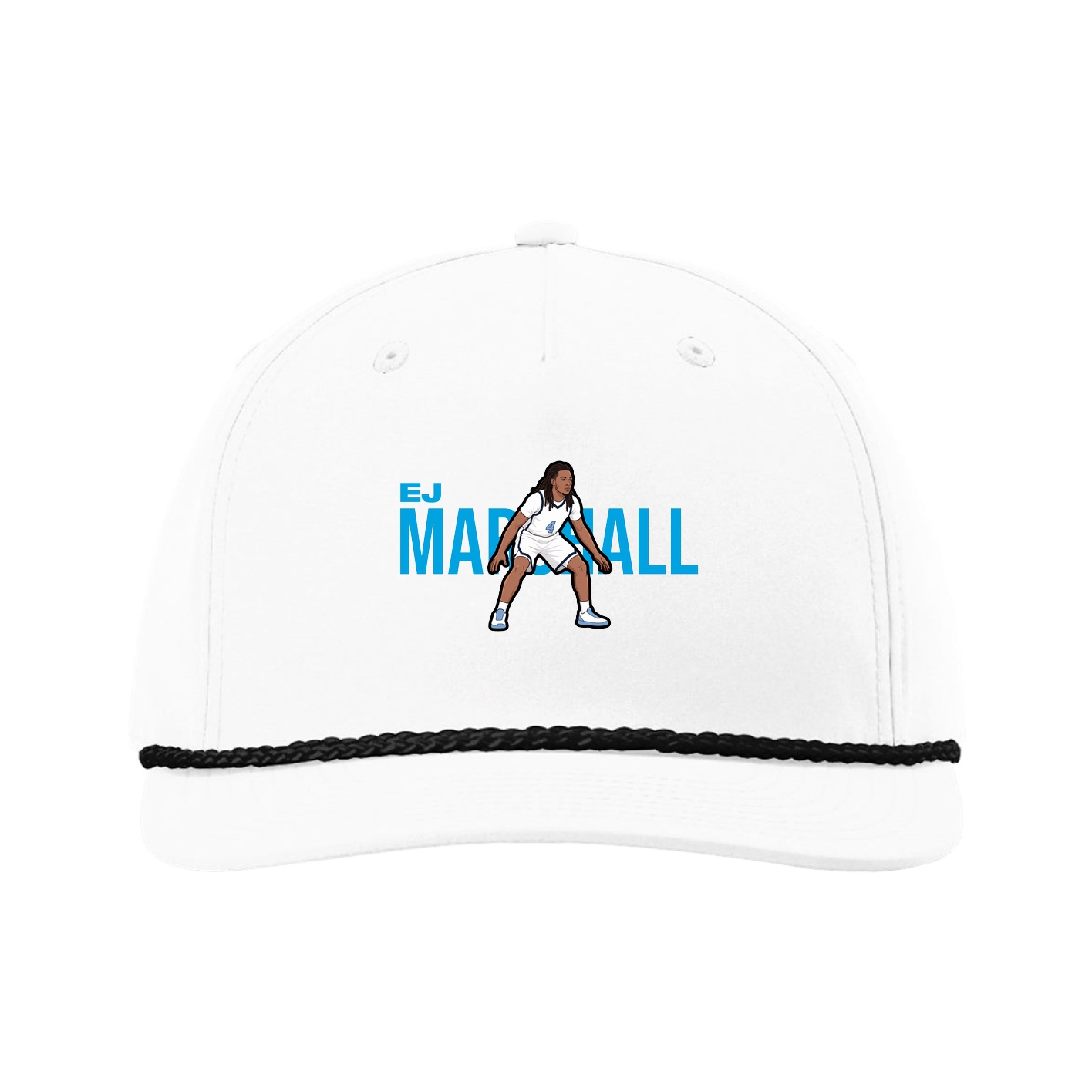 Five-Panel Classic Rope Cap — Player Name in White