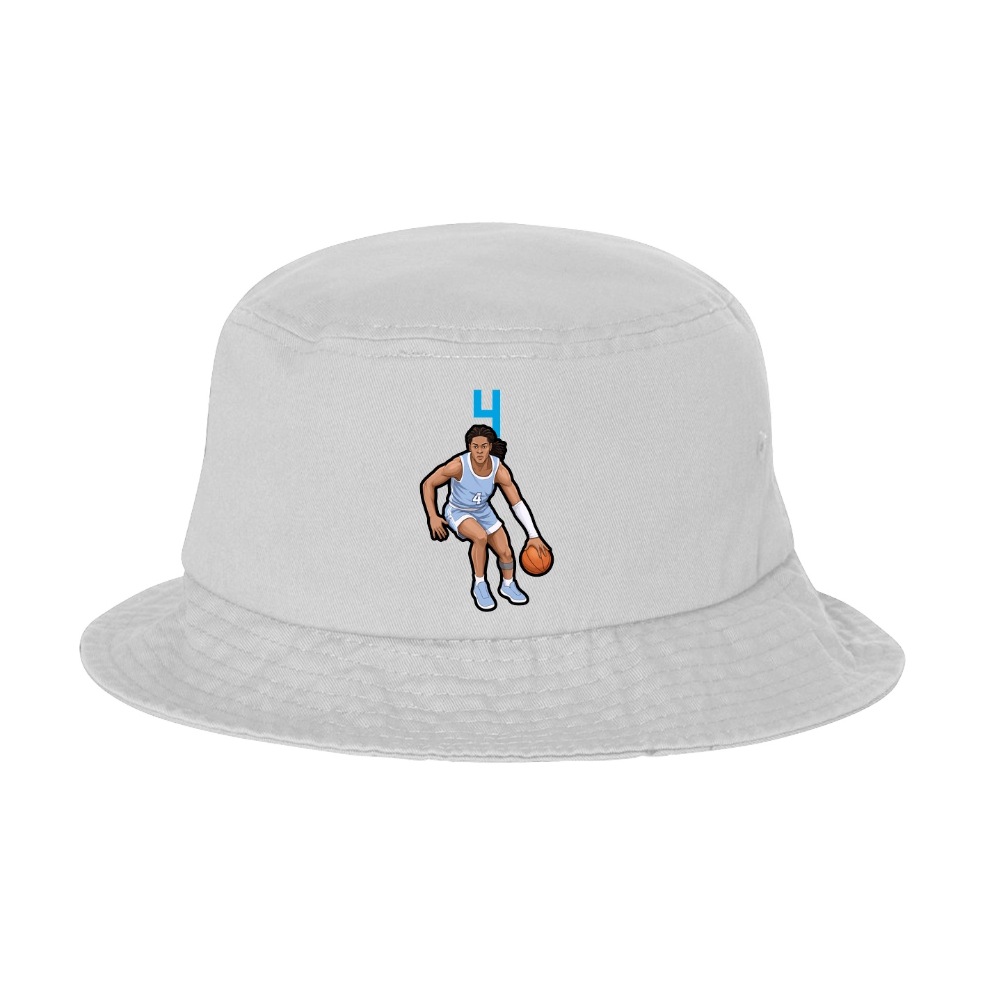 Bucket Cap — Number Top in White