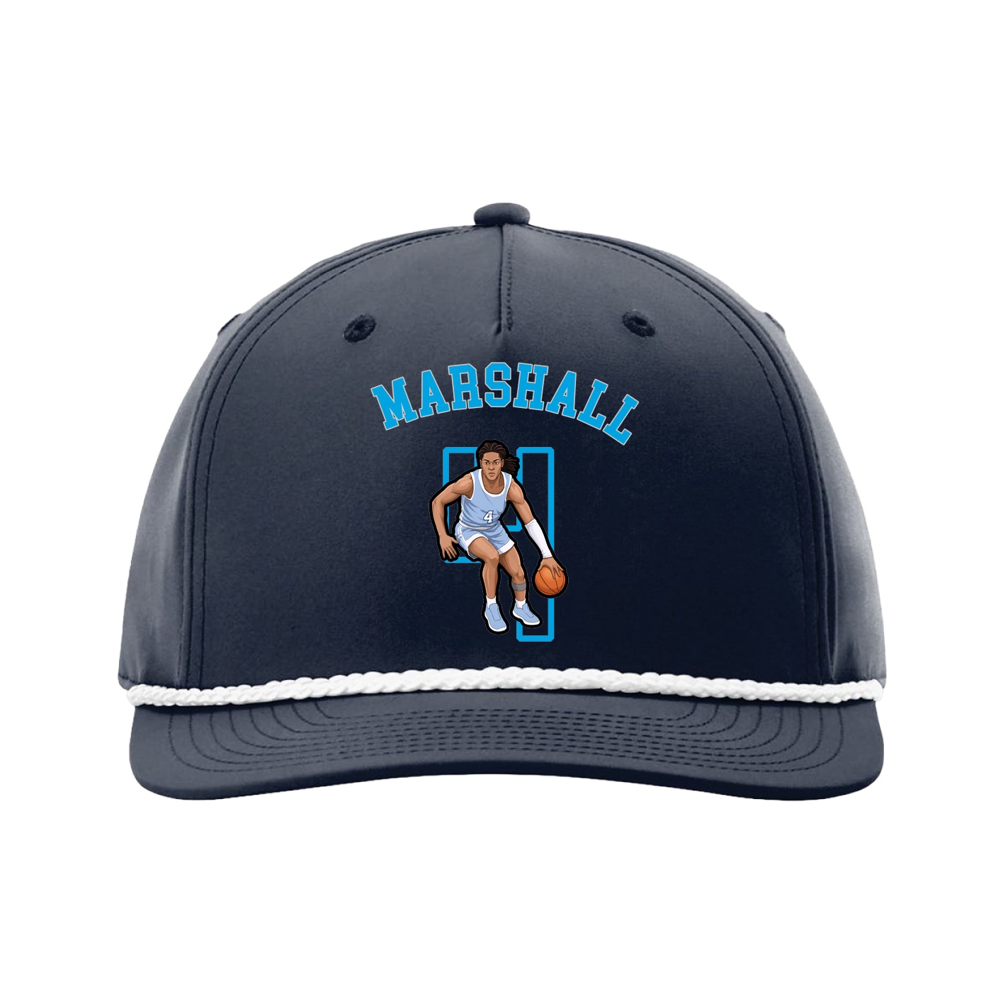 Five-Panel Classic Rope Cap — Shirsey Arch in Navy