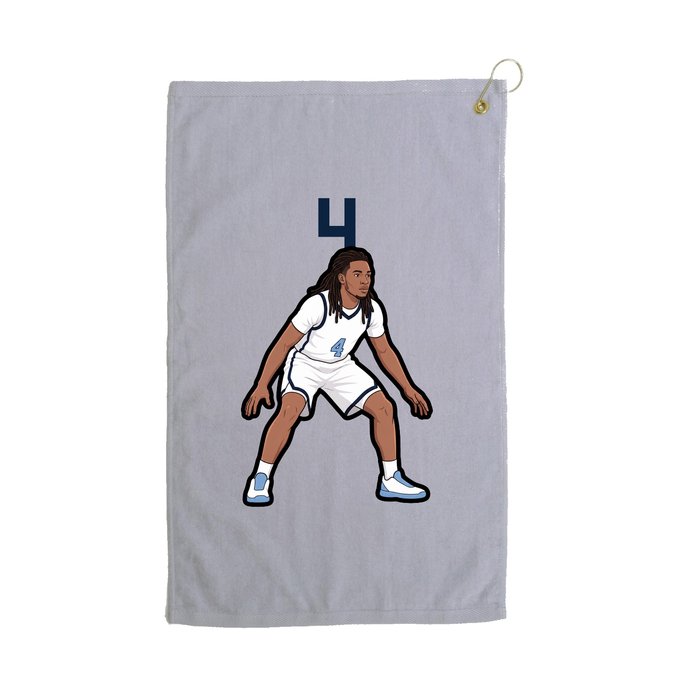 Golf Towel — Number Top in Grey