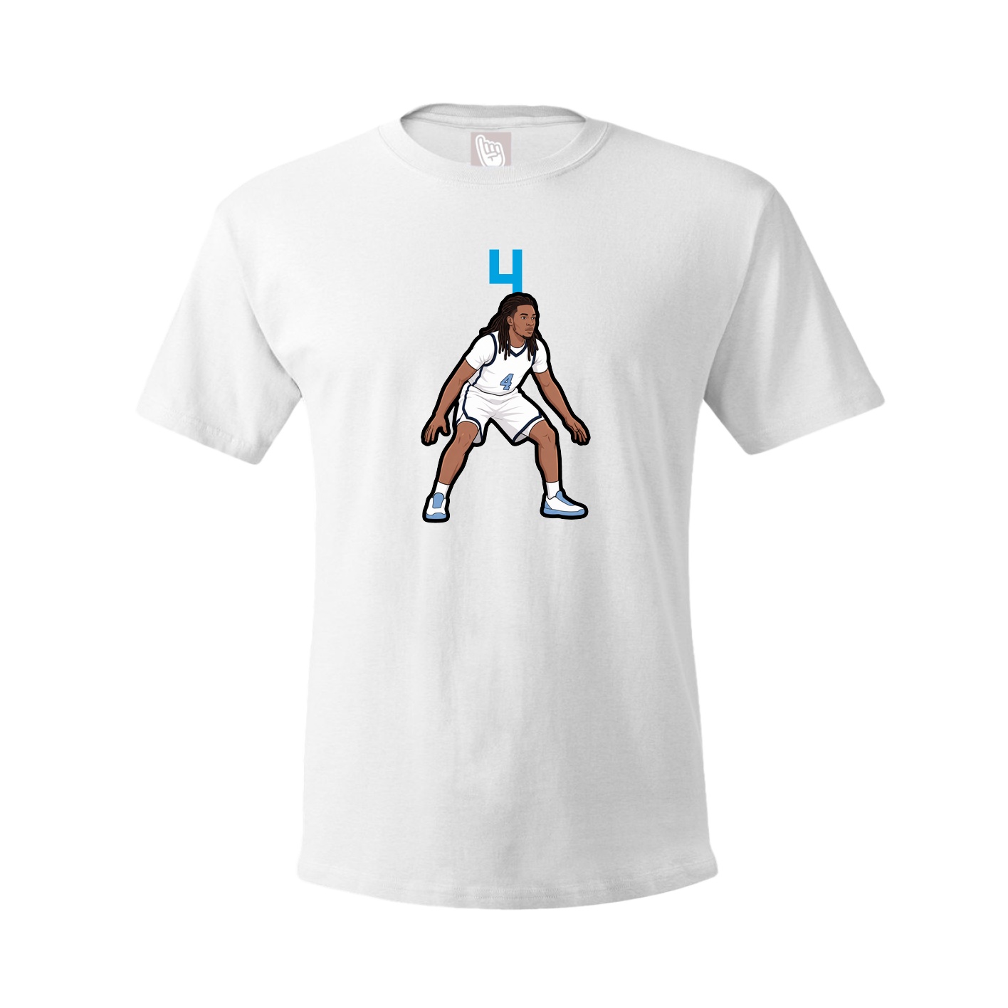 Youth Tee — Number Top in White