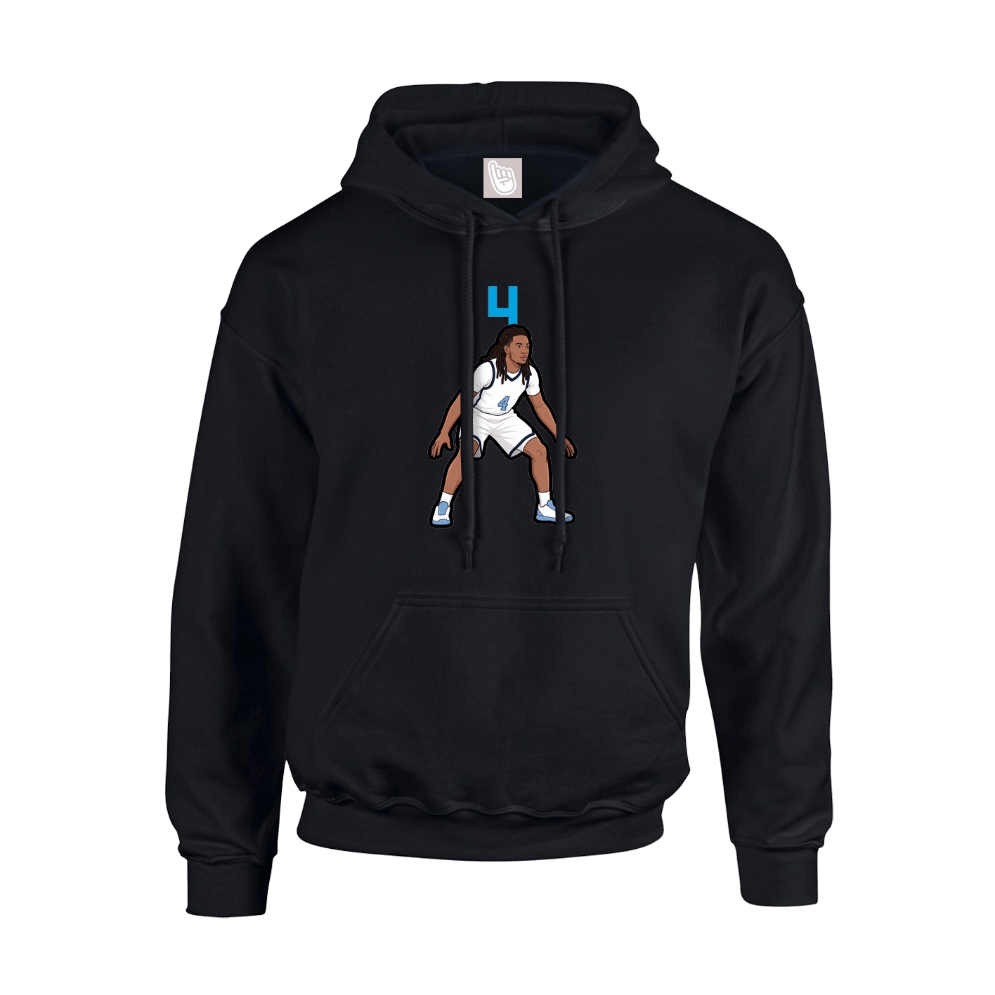 Youth Hoodie — Number Top in Black