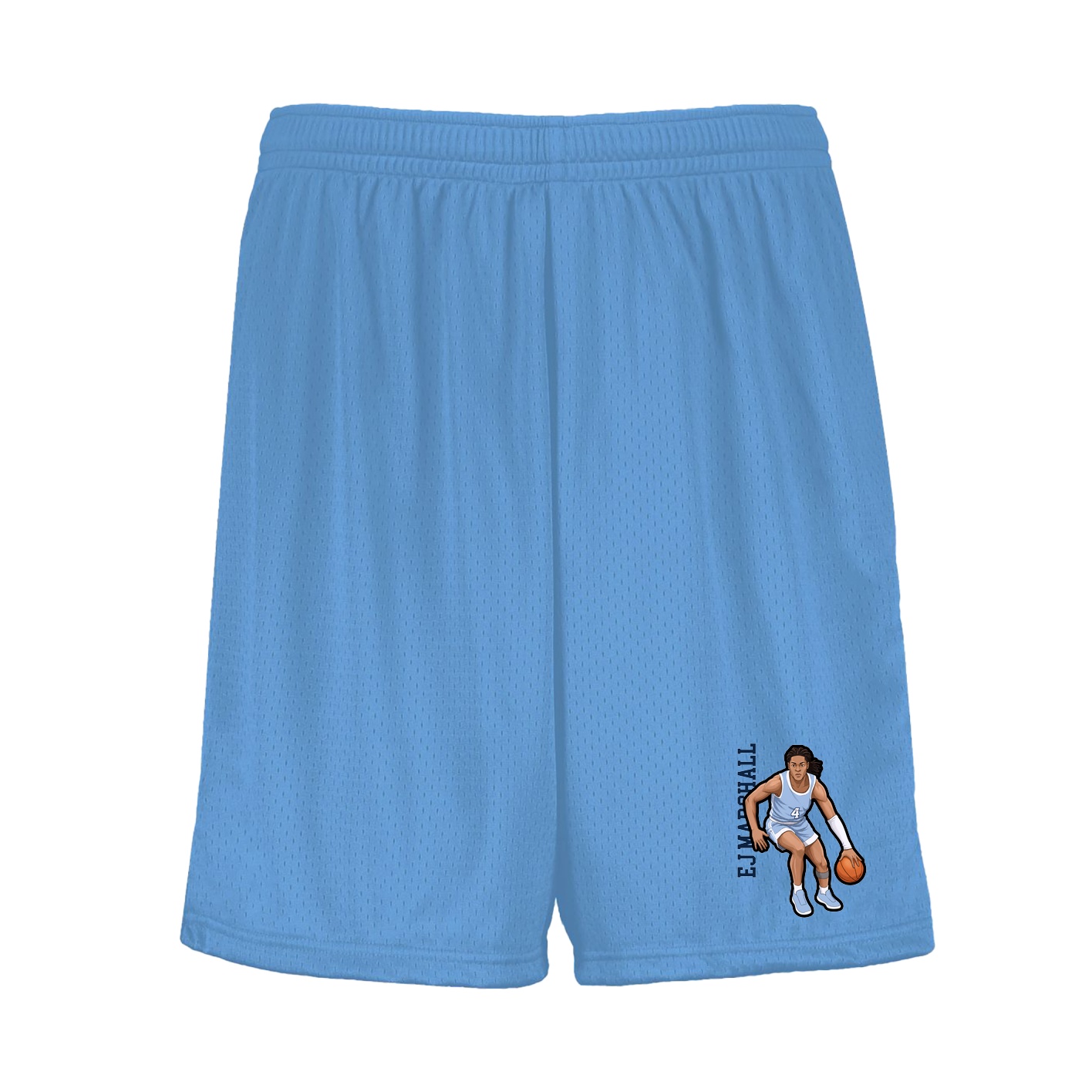 Shorts — Name Vertical in Light Blue