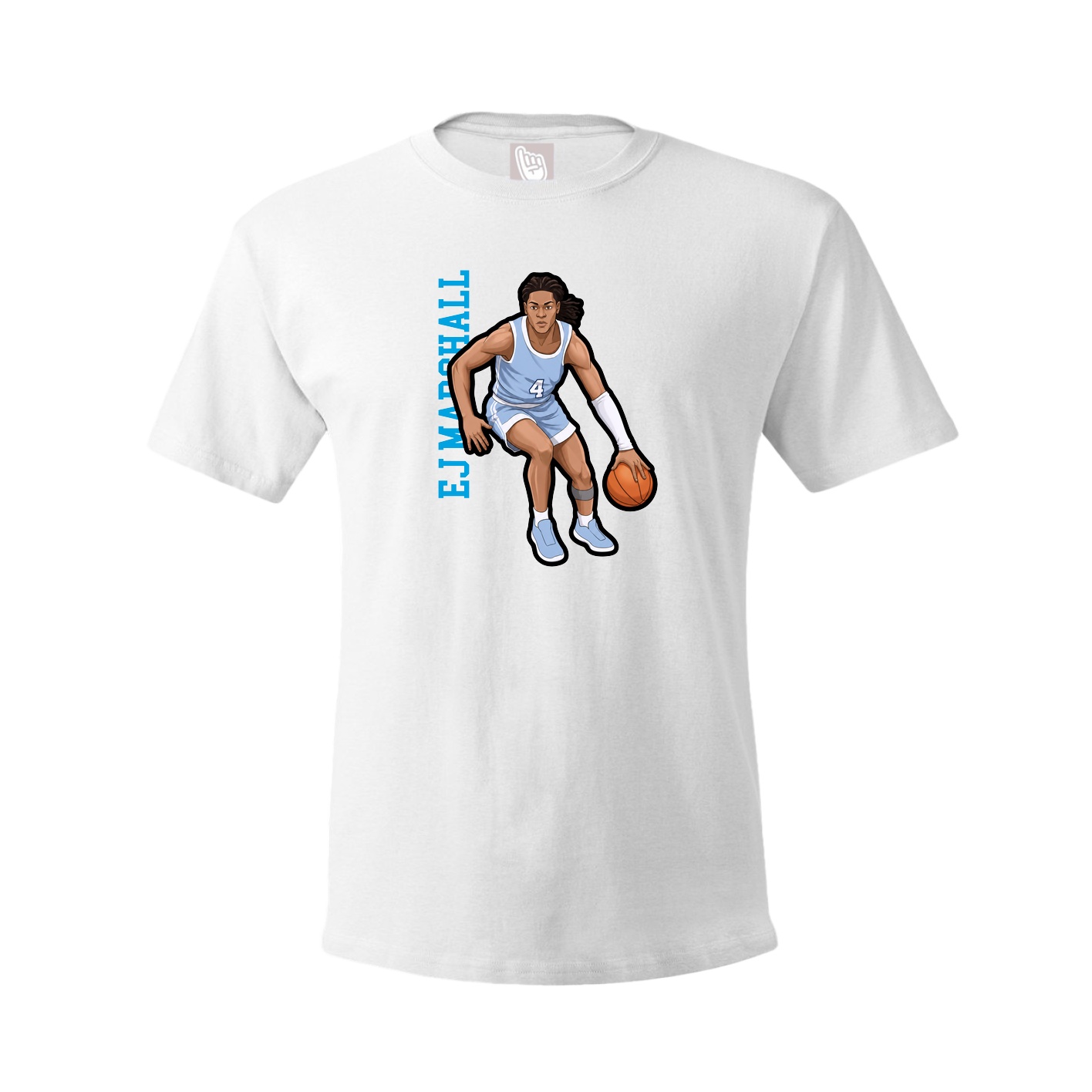 Tee — Name Vertical in White