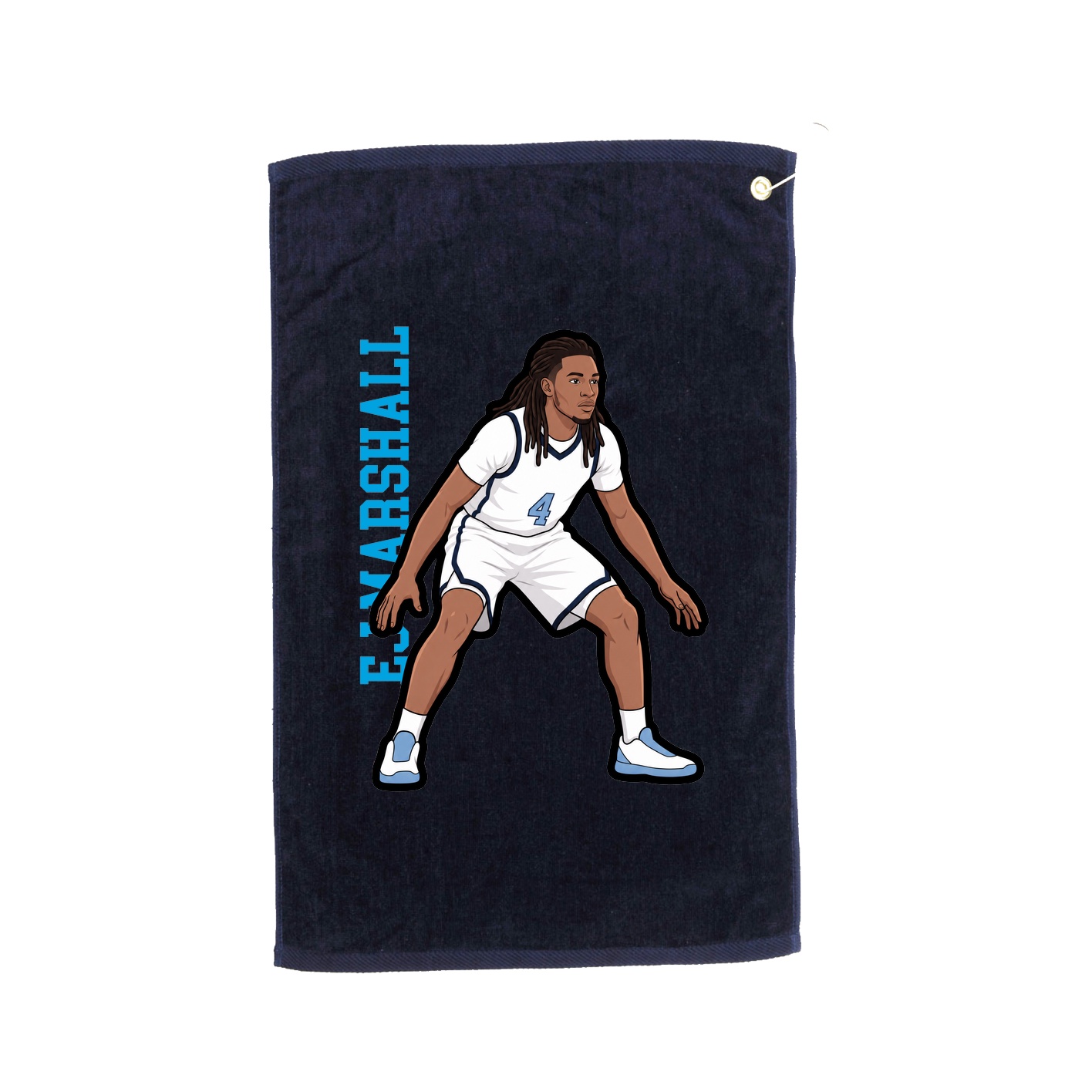 Golf Towel — Name Vertical in Navy