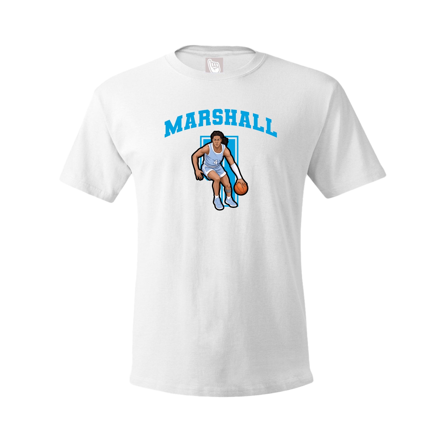 Youth Tee — Number in White