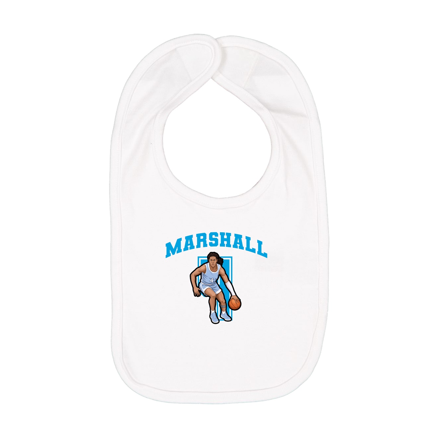 Infant Bib — Number in White