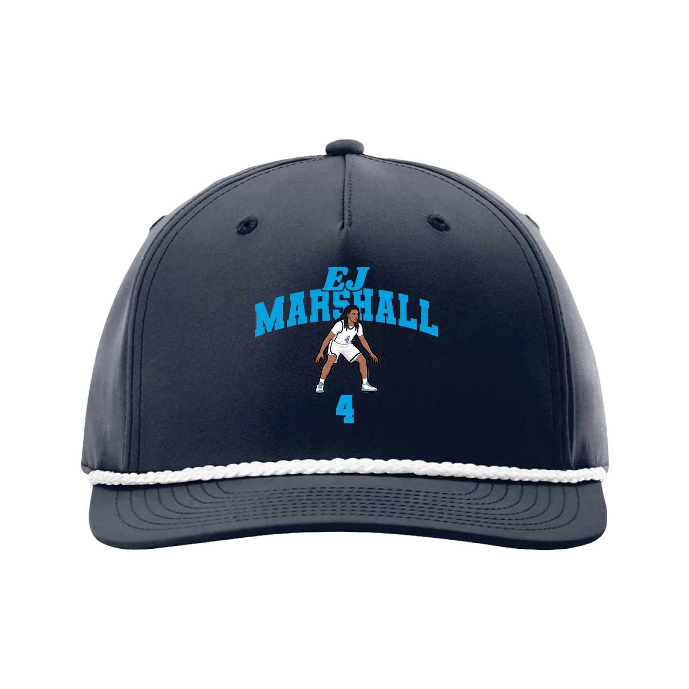 Five-Panel Classic Rope Cap — Signature Arch in Navy