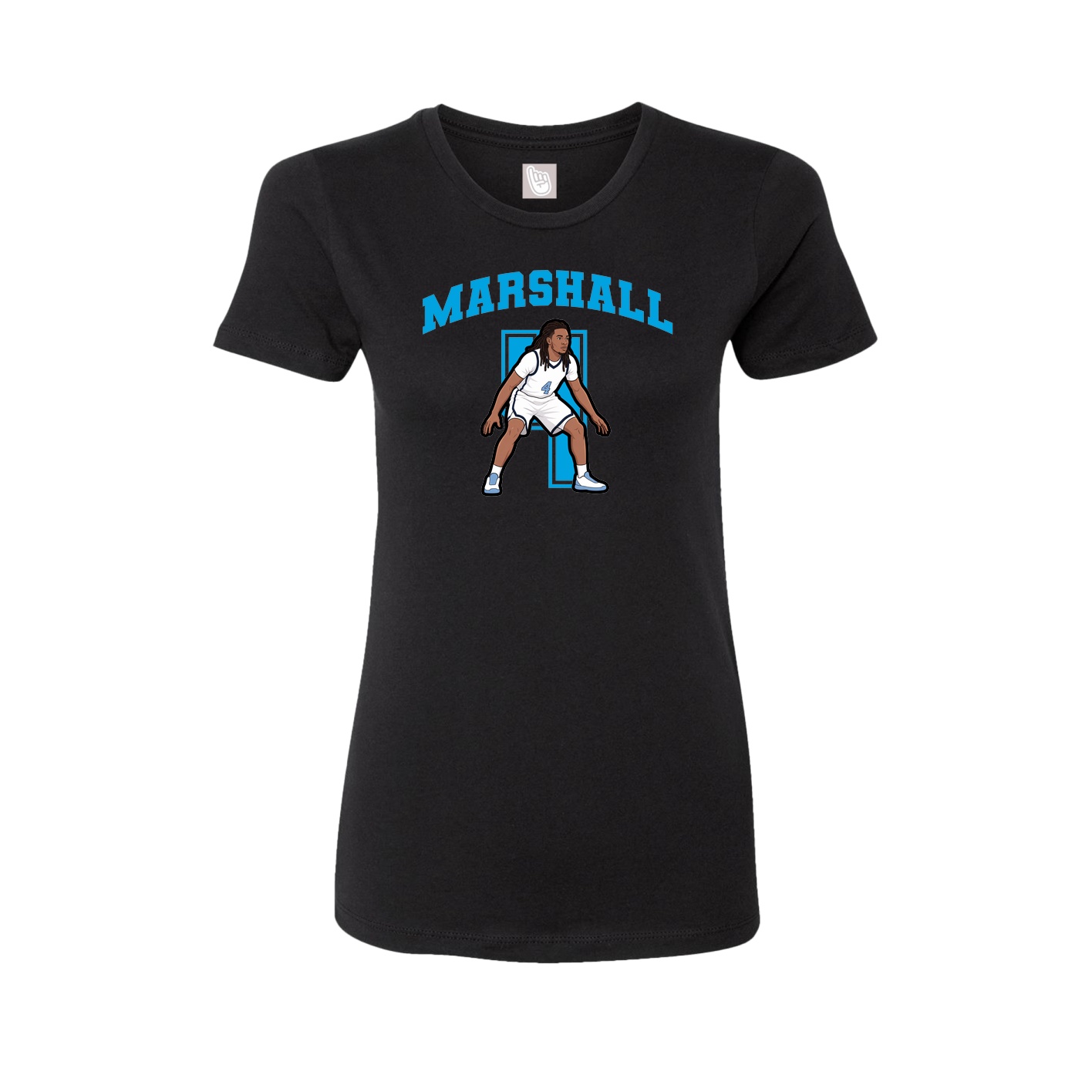Fitted Women's Tee — Number in Black