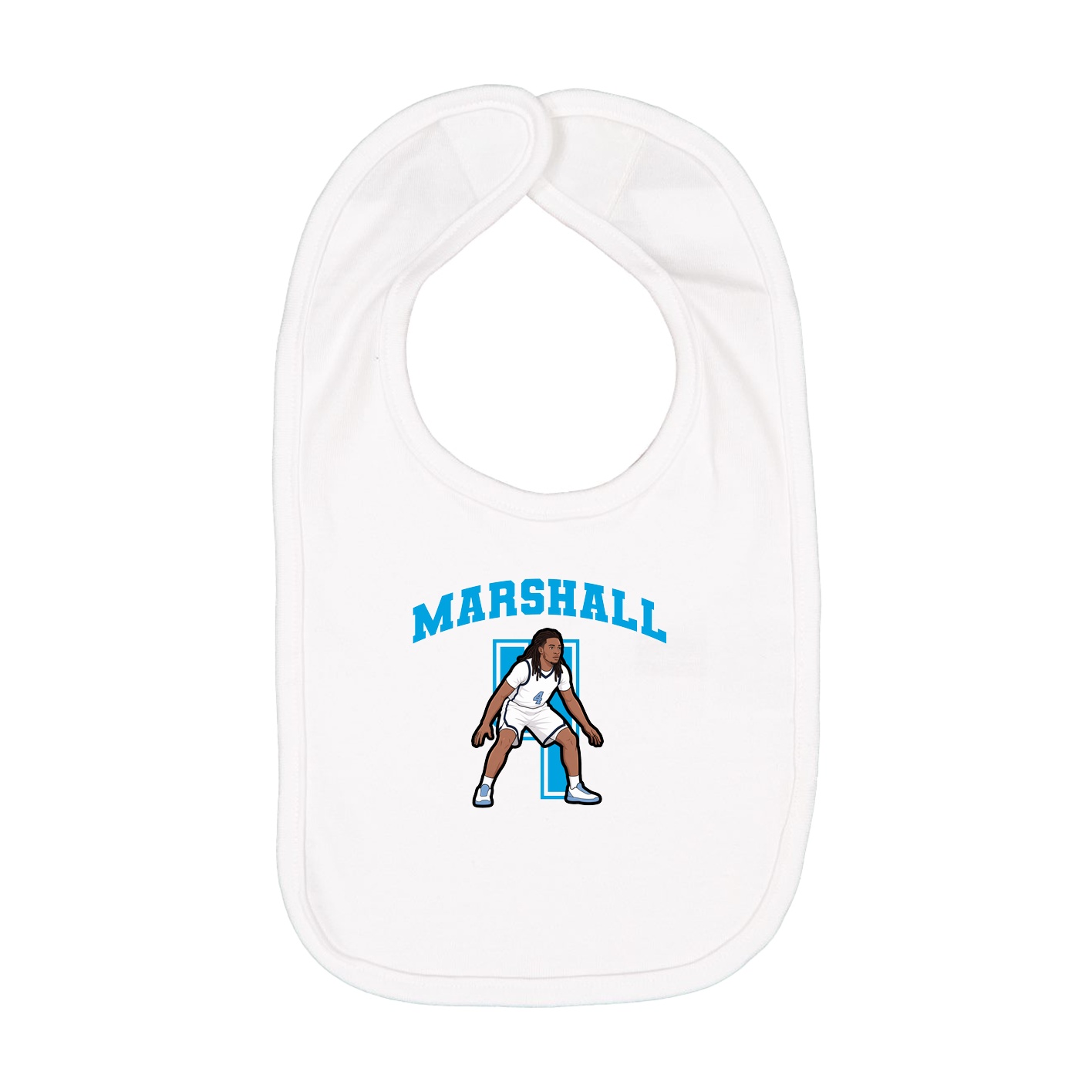 Infant Bib — Number in White