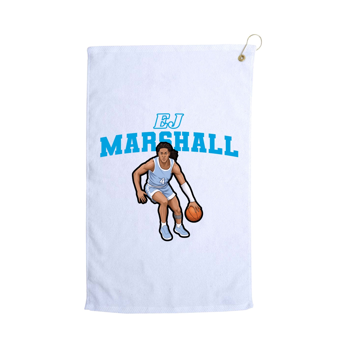 Golf Towel — Name Arch in White