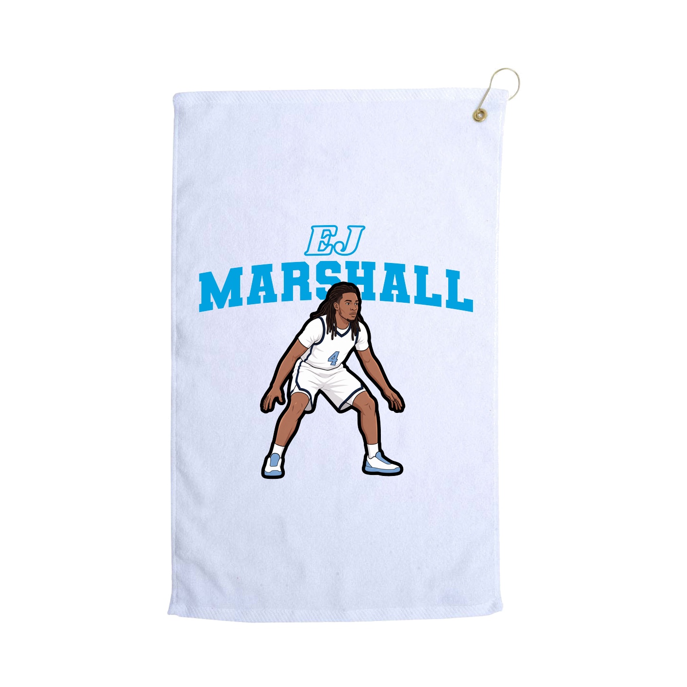 Golf Towel — Name Arch in White