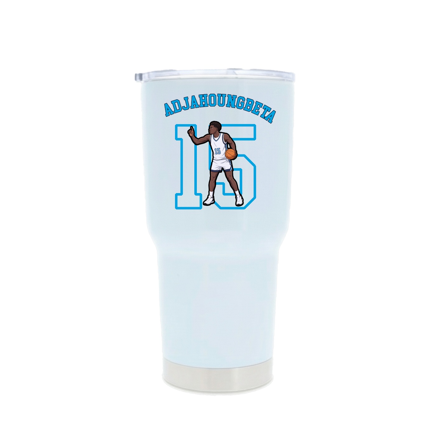30oz Stainless Steel Tumbler — Shirsey Arch in White