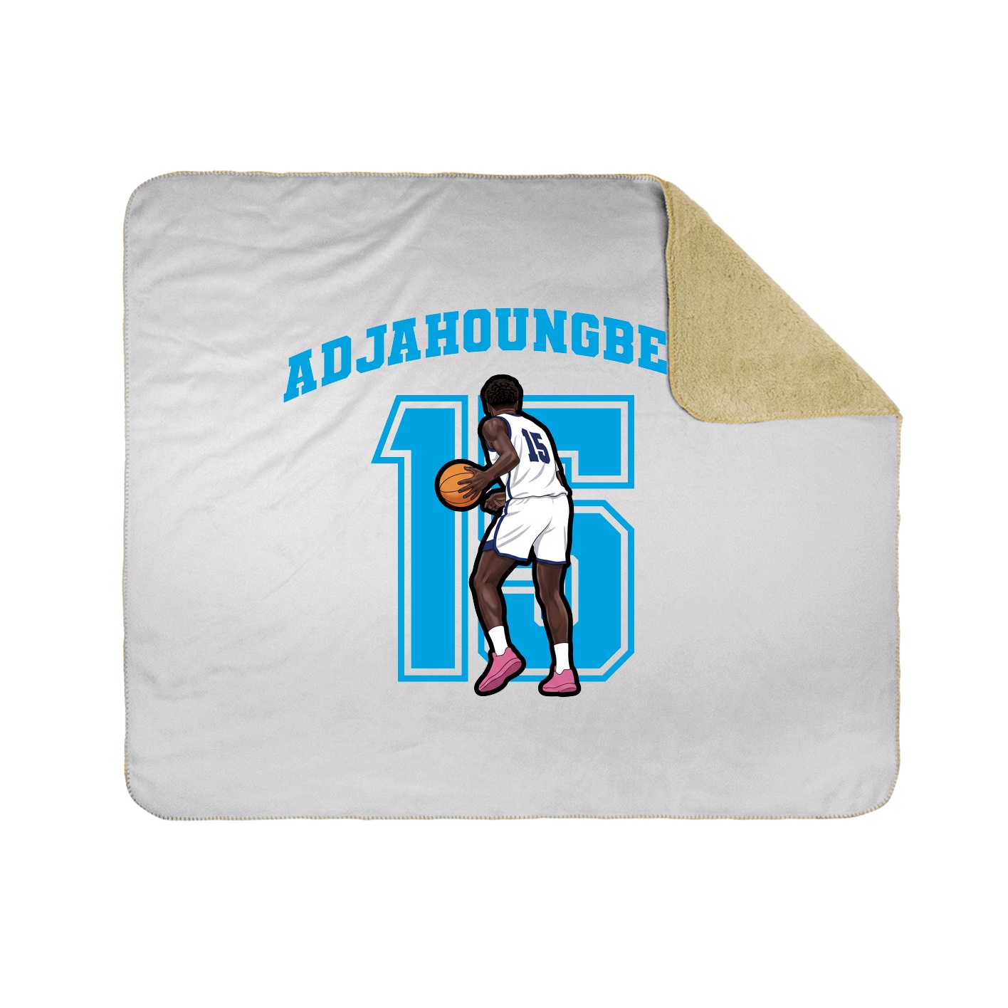 Throw Blanket — Number in White