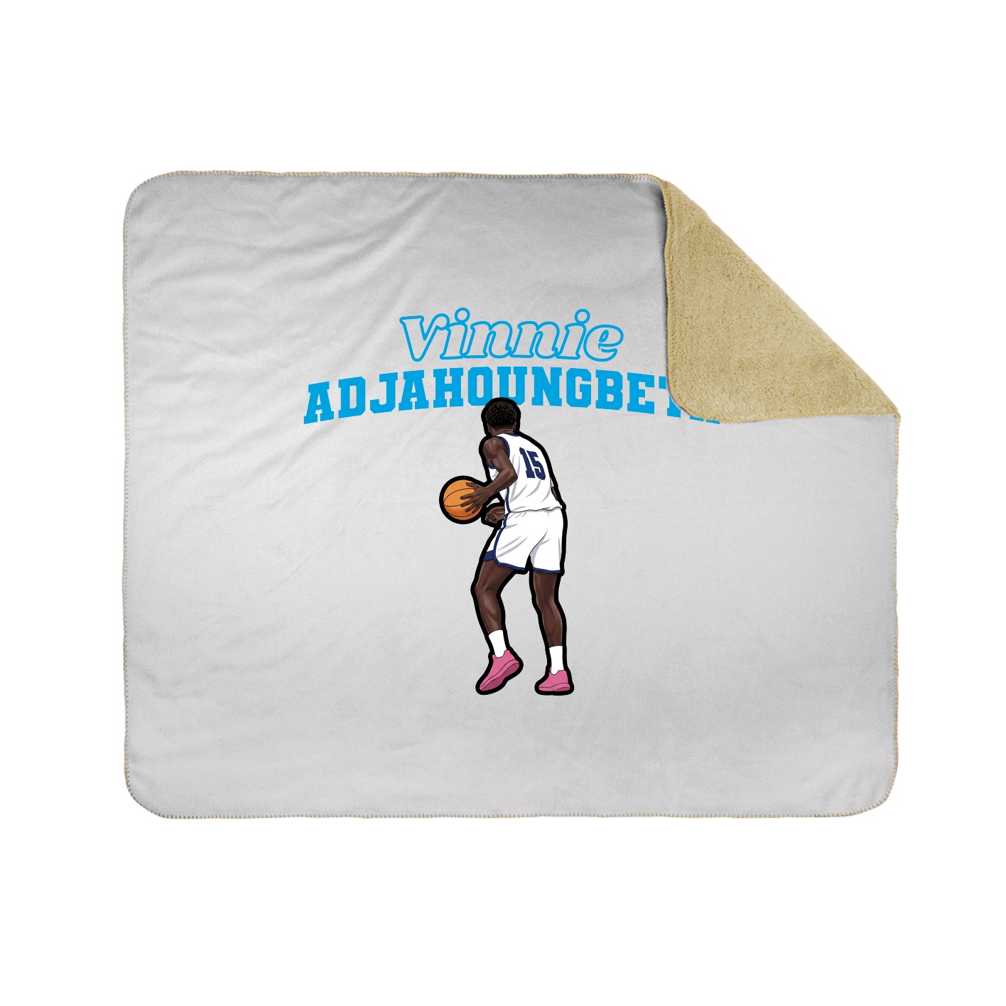Throw Blanket — Name Arch in White