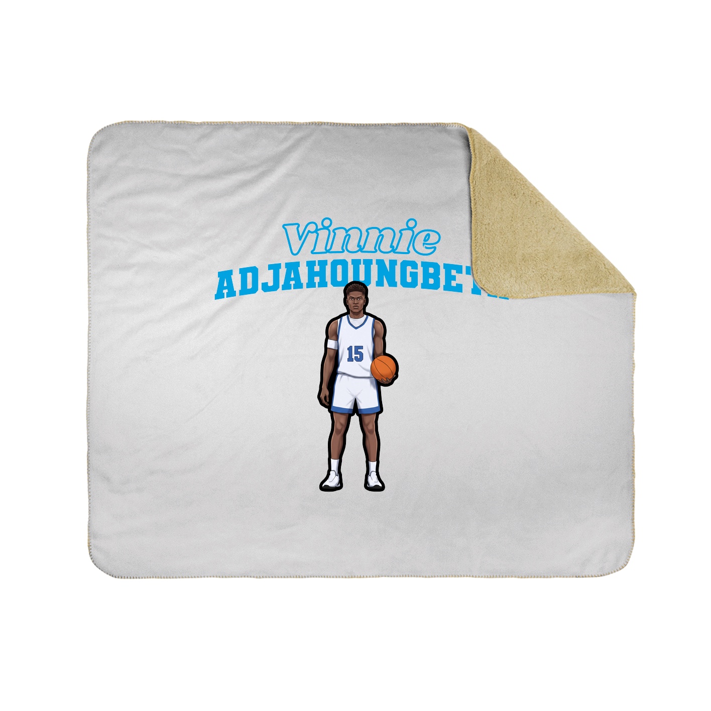 Throw Blanket — Name Arch in White