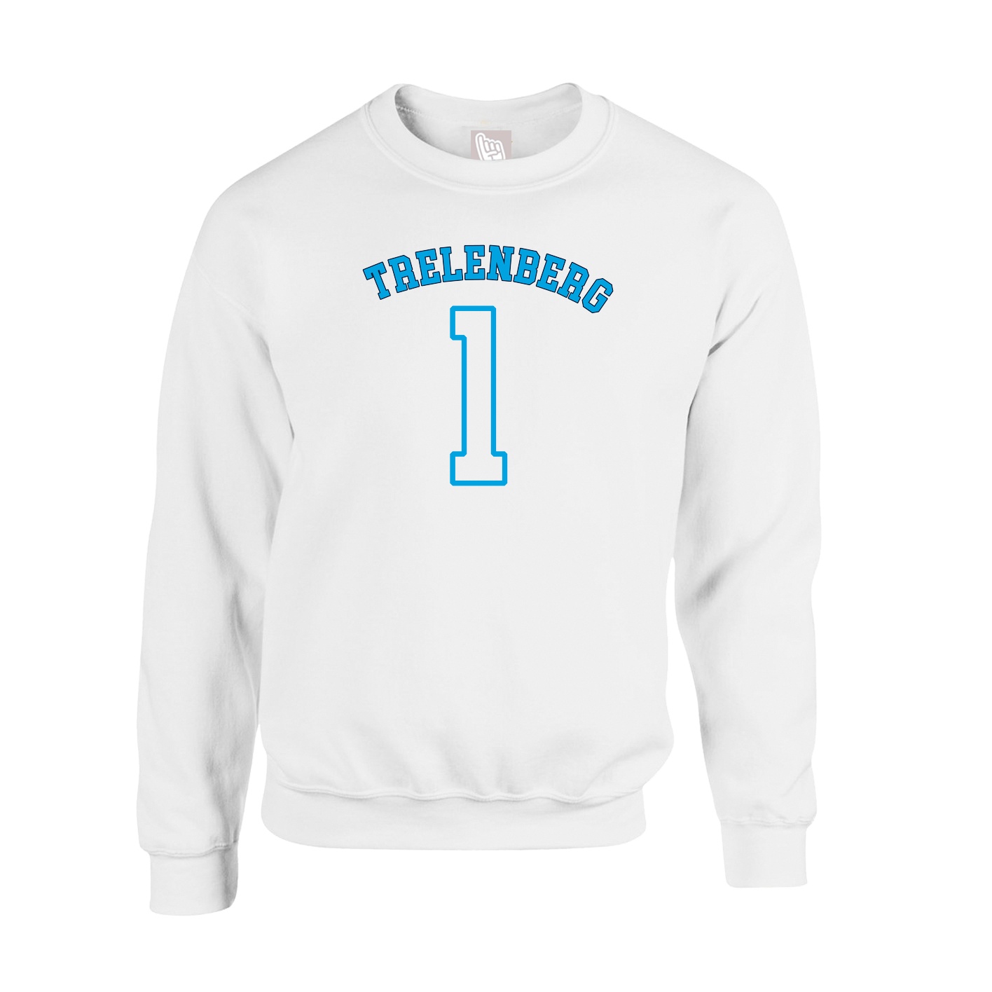 Fleece Crew — Shirsey Arch in White