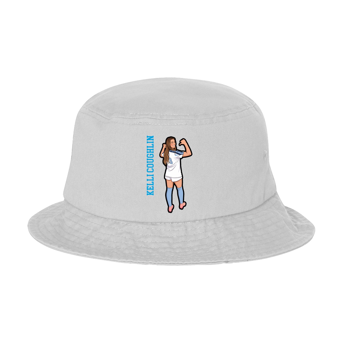 Bucket Cap — Name Vertical in White