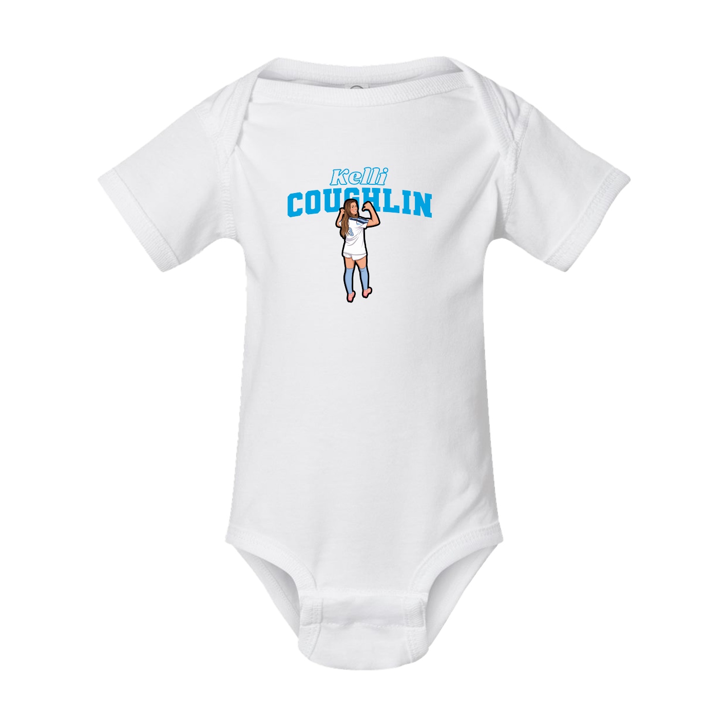 Baby Onesie — Name Arch in White