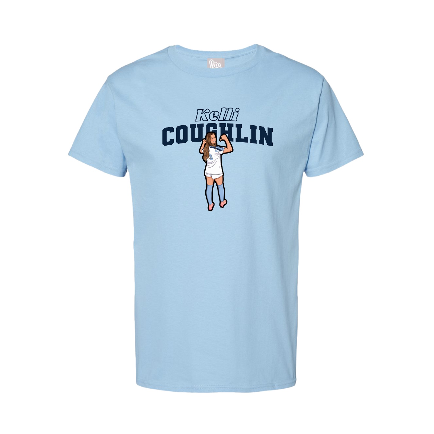 Youth Tee — Name Arch in Light Blue