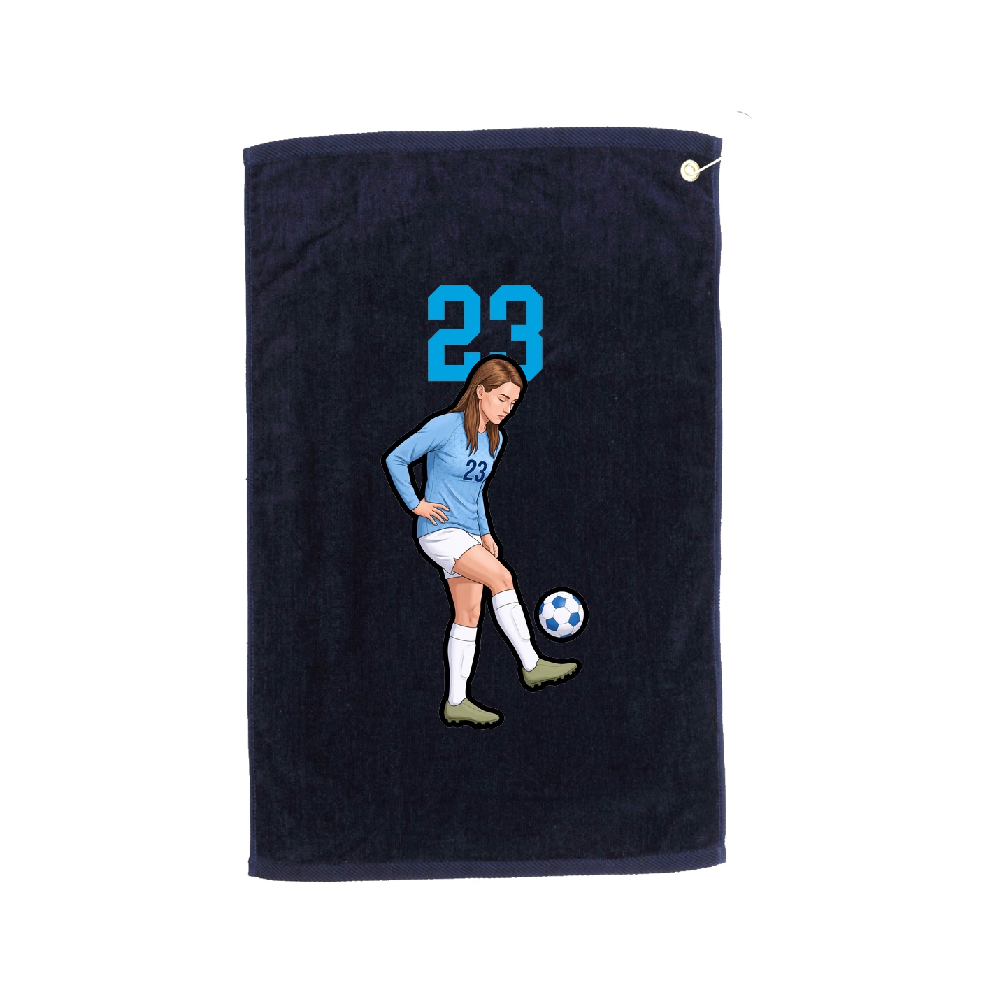Golf Towel — Number Top in Navy