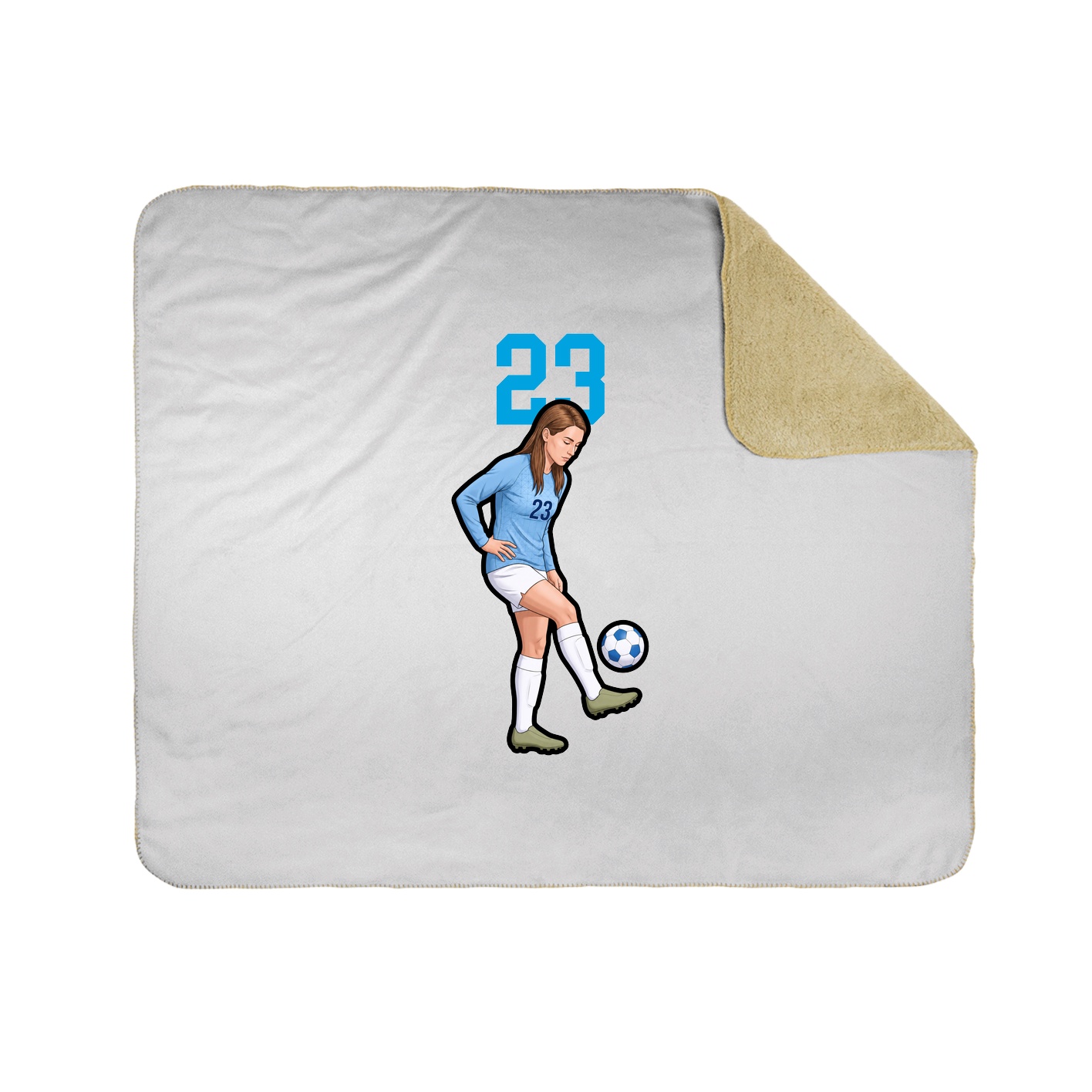 Throw Blanket — Number Top in White
