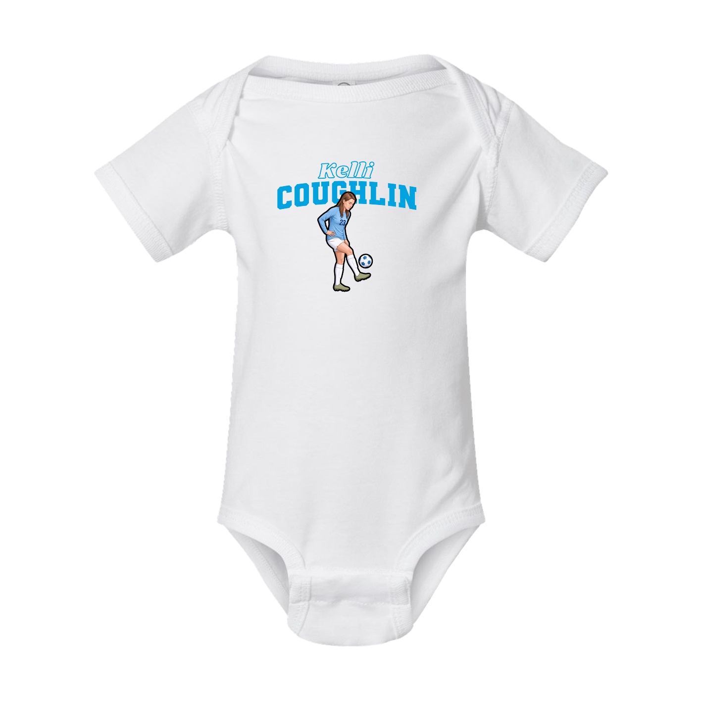 Baby Onesie — Name Arch in White