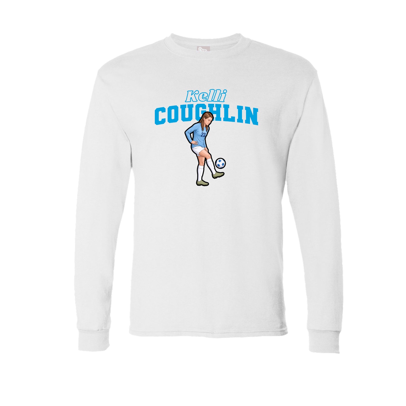 Long Sleeve Tee — Name Arch in White