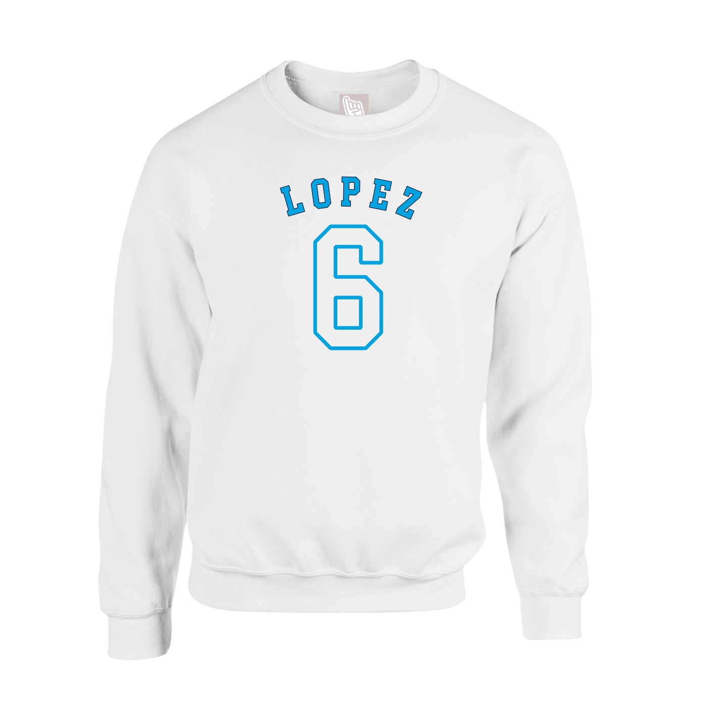Fleece Crew — Shirsey Arch in White