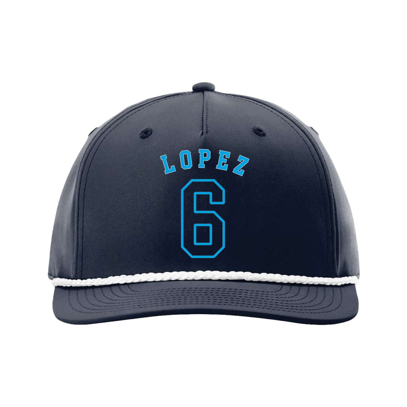 Five-Panel Classic Rope Cap — Shirsey Arch in Navy