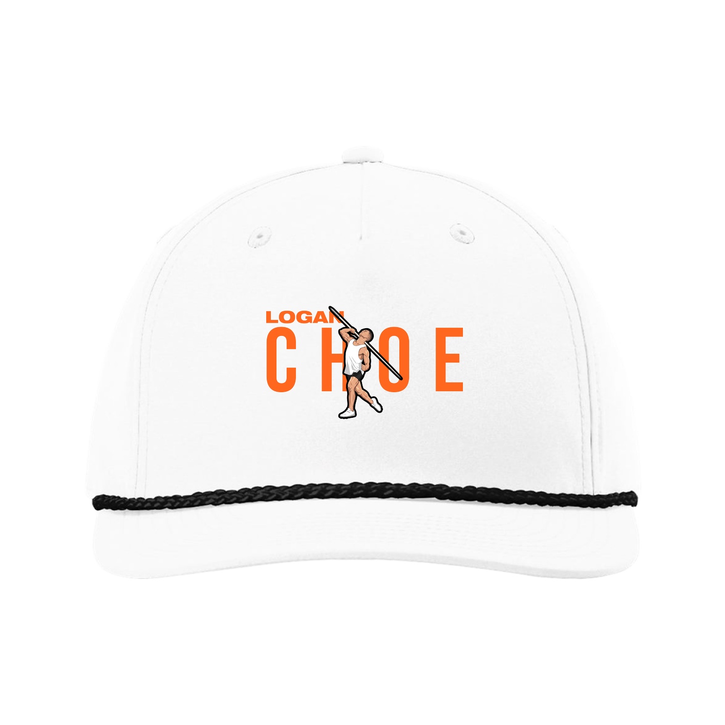 Five-Panel Classic Rope Cap — Player Name in White