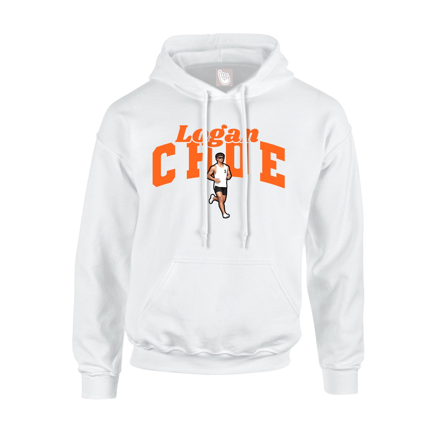 Hoodie — Signature Arch in White