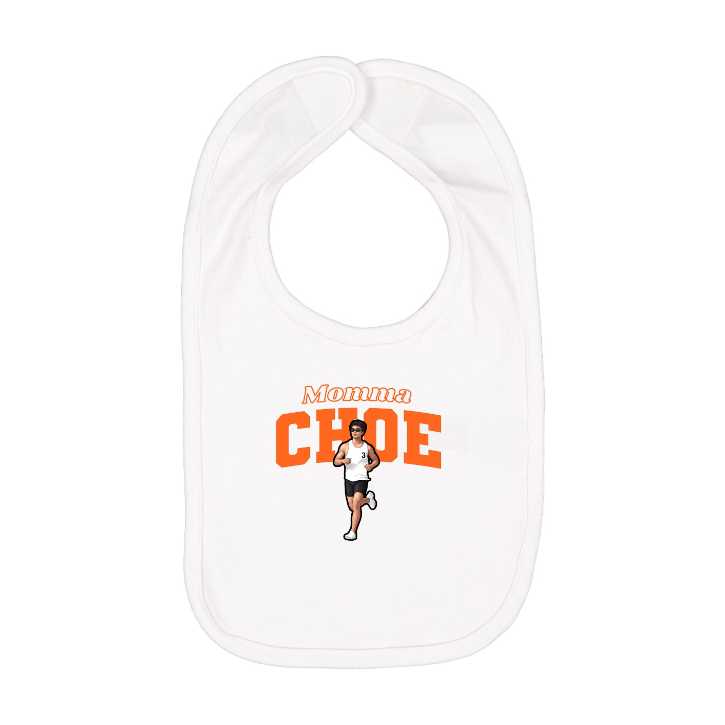 Infant Bib — Mothers Day Block in White