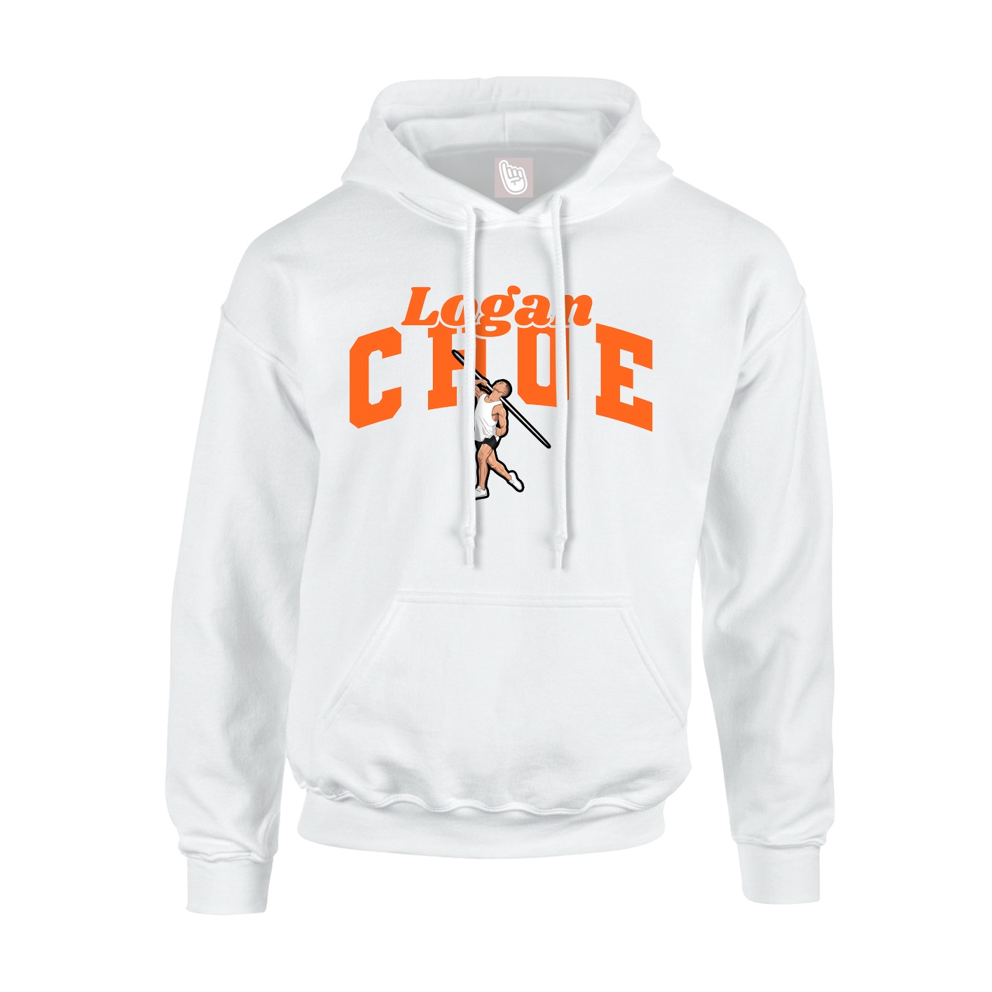 Hoodie — Signature Arch in White