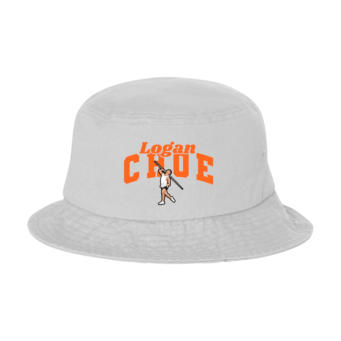 Bucket Cap — Signature Arch in White